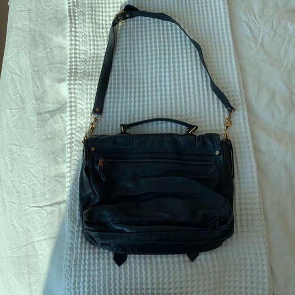 Proenza Schouler Ps1 Navy Leather Cross Body Bag - Picture 6 of 16